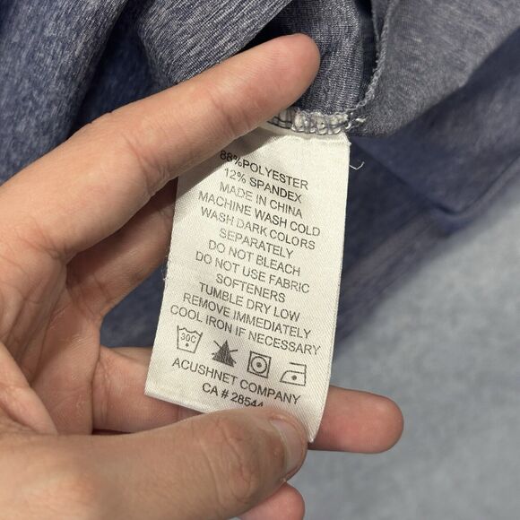 Footjoy Polo Shirt Mens Xxl 2Xl Golf Stretch Gray Ombre Heather Performance - Picture 3 of 5